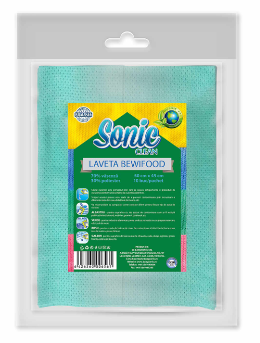Lavete Bewifood Sonic 50 × 45 cm 10 buc/ set verzi
